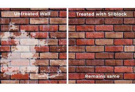 Application of Silblock water repellent sealer